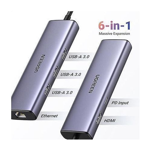 UGREEN 6-in-1 USB-C Multifunction Adapter - CM512