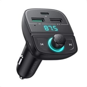 UGREEN Bluetooth Car Charger (5.0+PD+QC3.0+USB Flash Drive+TF) (Black) - CD229