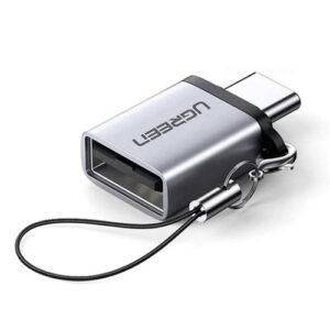 UGREEN USB-C Male to USB-A 3.0 Female Adapter with Lanyard (Space Gray) - US270