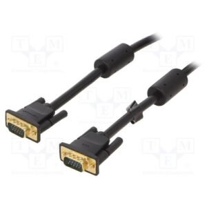 VENTION VGA(3+6) MALE TO MALE CABLE WITH FERRITE CORES 15METER BLACK