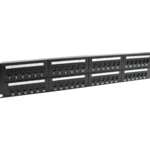 D-Link NPP-C61BLK481 48 Port Cat6 Unshielded Fully Loaded Punch Down Patch Panel