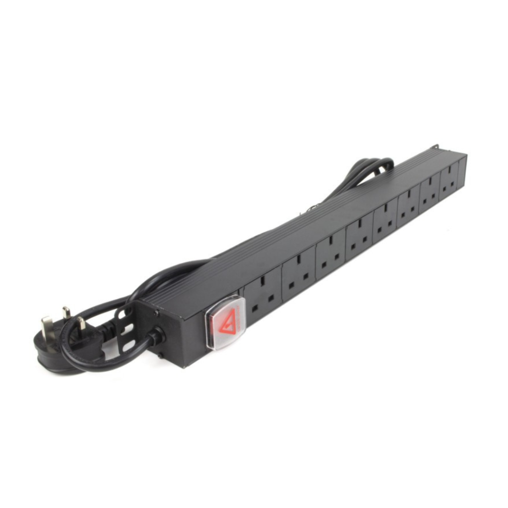 MTN 8 -way Uk plug PDU Black