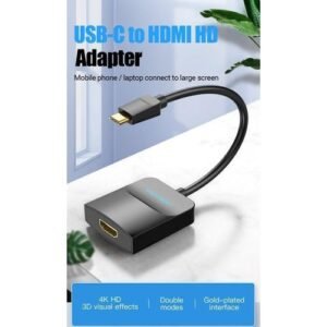 Vention Type-C to HDMI Adapter 0.15M Black ABS Type