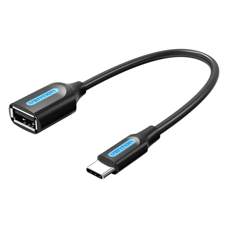 Vention USB 2.0 C Male to A Female OTG cable 0.15M Black PVC Type