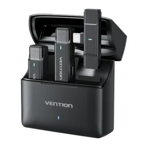 Vention USB-C 2-Pack Wireless Lavalier Microphone Black Type
