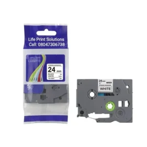 Brother TZ2-241 18mm x 8m black on white label tape