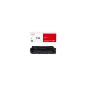 Canon 055 Cyan Toner Cartridge for Canon Color ImageClass MF742Cdw / MF744Cdw Yield 2,100 Pages- 3015C003AA