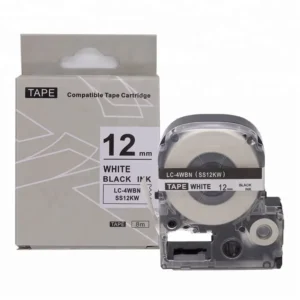 Epson SS-12KW 12mm 8m Black on white Tape