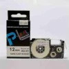 Casio PT-12WE 12mm x 8m black on white label tape