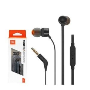 JBL Tune 110 Earphones-Black- JBLT110BLK
