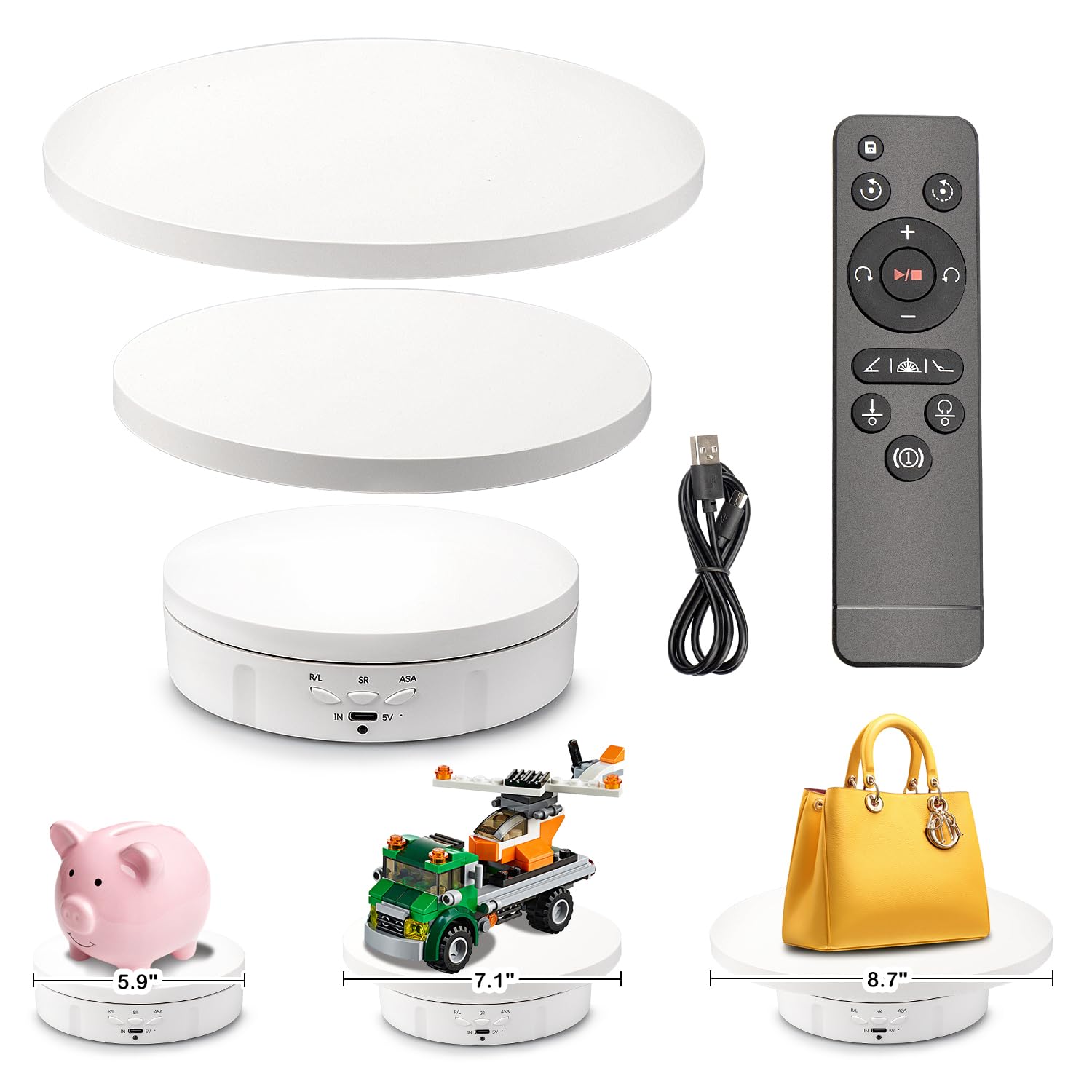 3-in-1 Electric Display Turntable Set