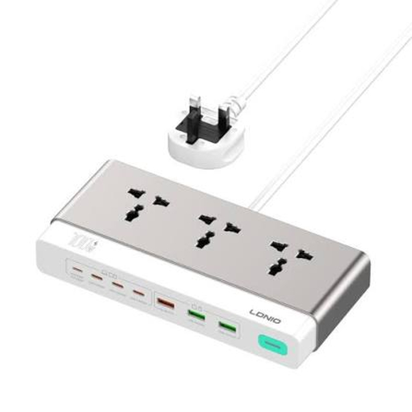 LDNIO SC3 10-in-1 100W GaN Desktop Power Extension Cord