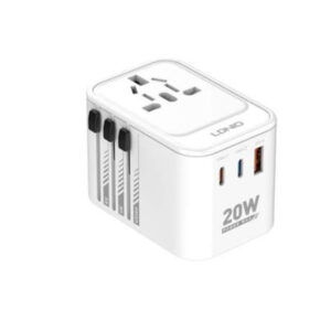 LDNIO Z9 3 USB Ports 20W GaN Travel Adapter Fast Charging Worldwide